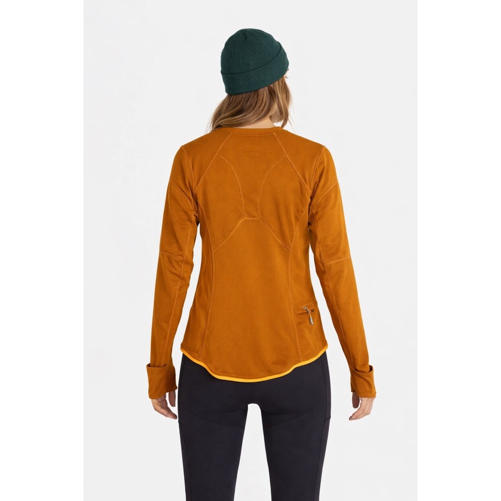 OROS Nova Long Sleeve Technical Base Layer Top Womens M Orange Ski Outdoor - Picture 8 of 16